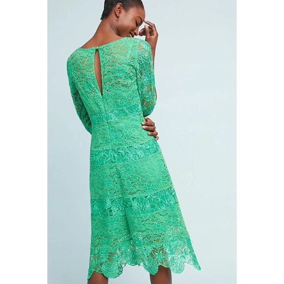 Anthropologie Angelica Lace Midi Dress Plenty By Tracy Reese EUC Boho Coquette S - Picture 3 of 9